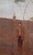 Arthur streeton Figures on a hillside,twilight oil painting picture wholesale